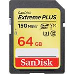 SanDisk Carte mémoire SDXC Extreme PLUS UHS-1 U3 V30 64 Go