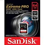 SanDisk Carte mémoire SDXC Extreme PRO UHS-1 U3 V30 64 Go