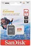 SanDisk Extreme Action Camera microSDXC UHS-I U3 V30 A1 64 Go + Adaptateur SD