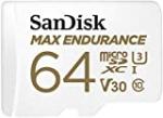 SanDisk Max Endurance microSDXC UHS-I U3 V30 64 Go + Adaptateur SD