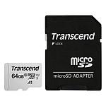 Transcend MicroSDHC 300S 64 Go + Adaptateur SD